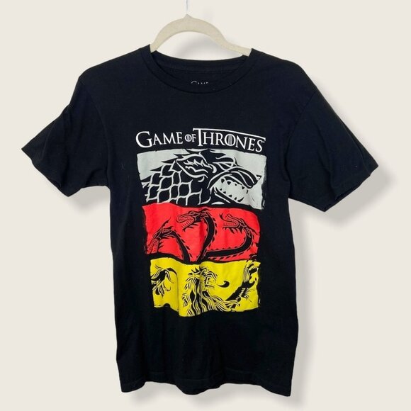 Game Of Thrones Black Short Sleeve Cotton Tee Size Small Crew Neck T-Shirt Top S - Picture 3 of 8